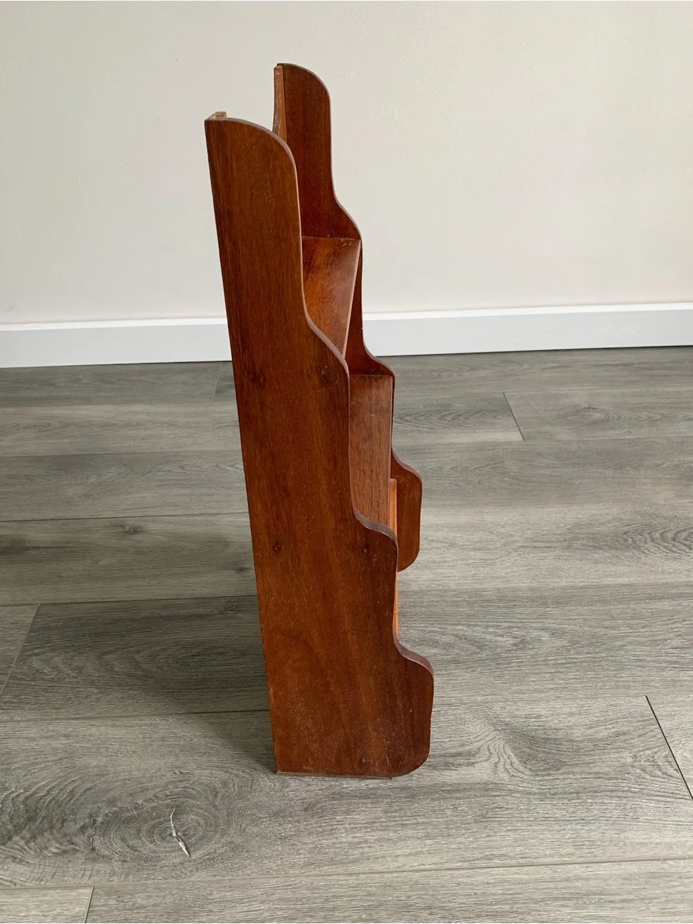 Vintage Four-Tier Wooden Display Shelf